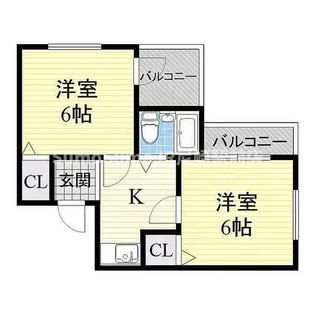 パラツオ姫島【3階】の間取り