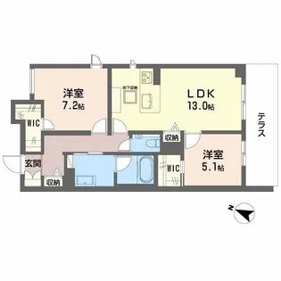Via Sole 六甲道【1階】の間取り