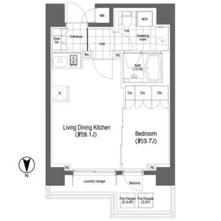 BPRレジデンス恵比寿【4階】の間取り