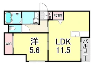 グリーンフォレスト西宮8【1階】の間取り