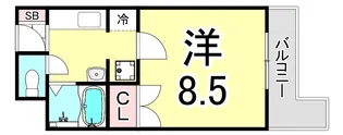 リッチライフ甲子園Ⅱ【1階】の間取り