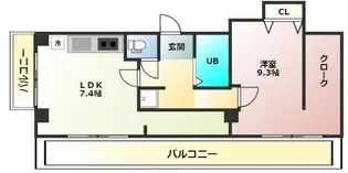 ときわ上筒井レクラン【4階】の間取り