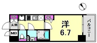 プレサンスTHE神戸【2階】の間取り