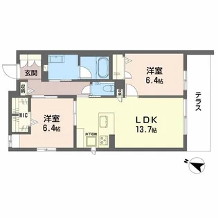 Via Sole 六甲道【1階】の間取り