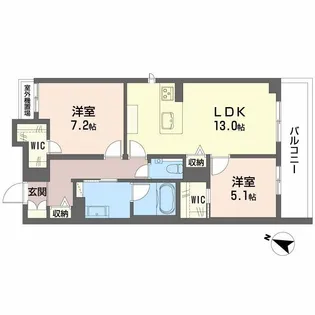 Via Sole 六甲道【2階】の間取り