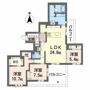 シークリサンス岡本【2階】の間取り