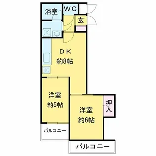 グランドブリックコート【1階】の間取り