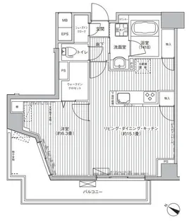 ラポルト祐天寺【5階】の間取り