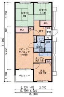 UR芦屋浜 5-1号棟【10階】の間取り