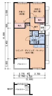 UR芦屋浜 5-1号棟【10階】の間取り
