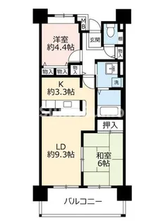 UR西宮マリナパークシティ丘のある街 1号棟【204号室】の間取り