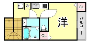 レオパレス神祇官町LA1【2階】の間取り