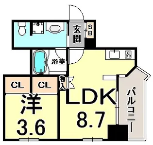 L TOAST KOBE【6階】の間取り