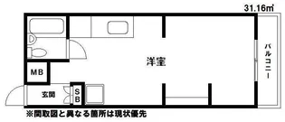 サンハイツ福田【3階】の間取り