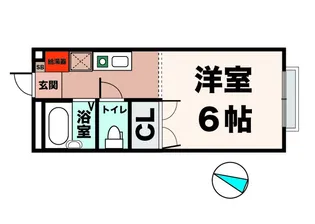 サンフレーズ東町2【1階】の間取り