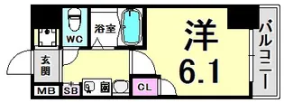 エステムコート新神戸エリタージュ【5階】の間取り