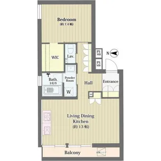 エクセルシオール目黒青葉台【1階】の間取り