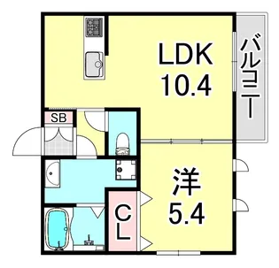 レガーロ上沢【1階】の間取り