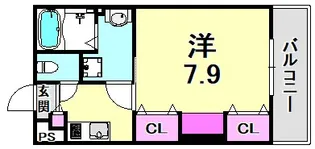 リブリ・門戸厄神【3階】の間取り