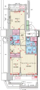 ファーストフィオーレ難波南アルマ【12階】の間取り