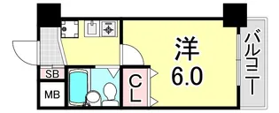 ダイアパレス水木通弐番館【7階】の間取り