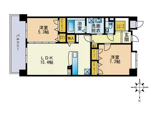 バルセロナ箱崎【5階】の間取り