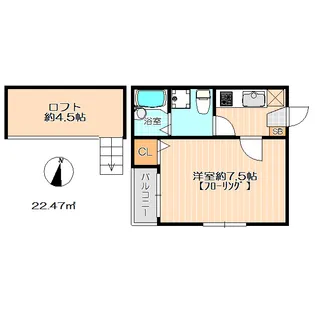 ベネフィスタウン竹下Ⅲ【2階】の間取り