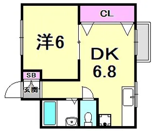 リバーサイド摩耶【3階】の間取り