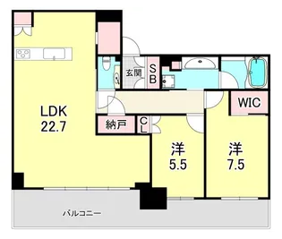 ベイシティタワーズ神戸EAST【25階】の間取り