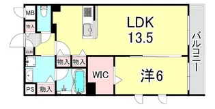 ルーナクレシェンテ【3階】の間取り