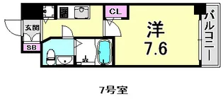 S-RESIDENCE神戸磯上通【10階】の間取り