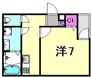 ノイヴェル西本町【3階】の間取り