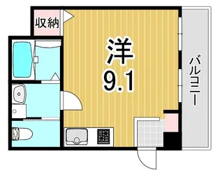 ヒマワリ八雲【1階】の間取り