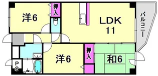 ヴィサージュ武庫之荘【2階】の間取り