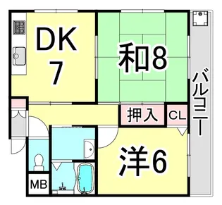 栗原マンションI【2階】の間取り