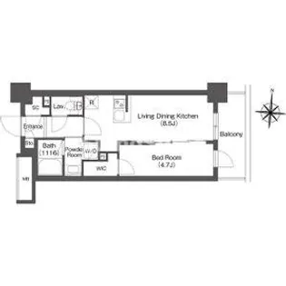 バウスステージ大濠【7階】の間取り