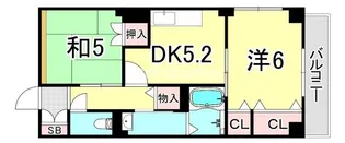 エスポワール園田【2階】の間取り