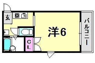 甲子園シティハウス【1階】の間取り