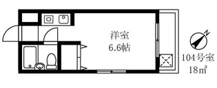 フラッツ松尾【1階】の間取り