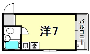 コーポラス城ヶ堀【5階】の間取り