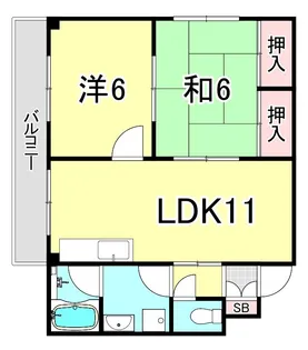 フローレンス甲子園【3階】の間取り