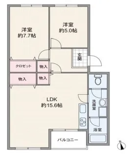 東園田団地1号棟【4階】の間取り
