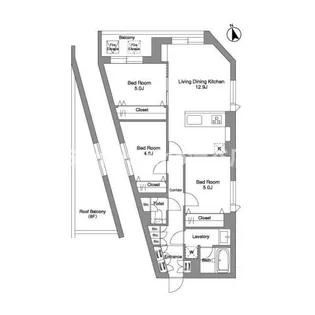 スタイリオ桜新町【7階】の間取り