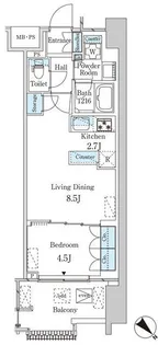 レガシス中目黒【4階】の間取り