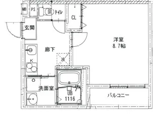 フジパレス津門中央公園Ⅰ番館【3階】の間取り
