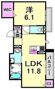 シャーメゾンシエル【2階】の間取り