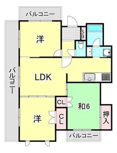 ブランシール芦屋【2階】の間取り