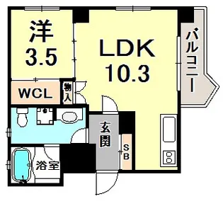 L TOAST KOBE【9階】の間取り