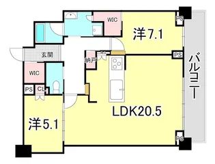 ベイシティタワーズ神戸WEST【27階】の間取り