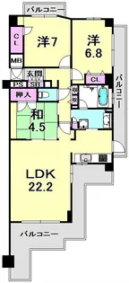 ワコーレヒルズ苦楽園MIRAI【2階】の間取り